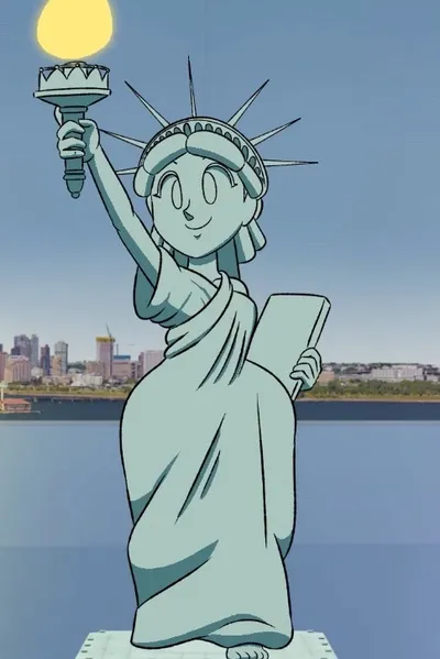 Flipped Chat AI – Sembang dengan Statue of liberty