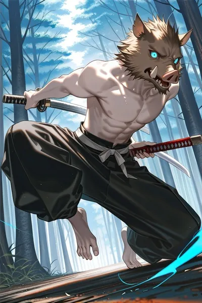 Flipped Chat AI – Bate-papo com Inosuke Hashibira