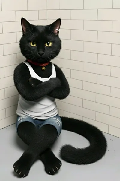 Flipped Chat AI – Bate-papo com Gato preto Kuro