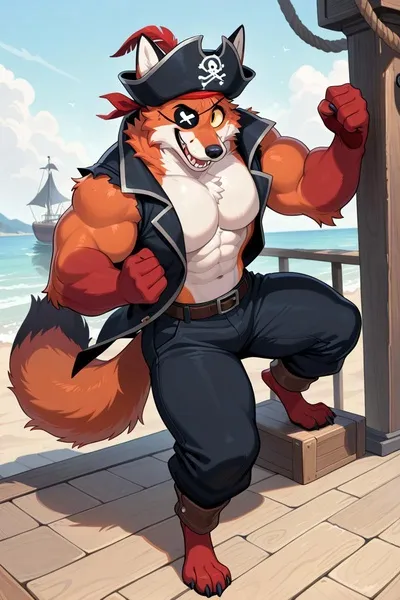 Flipped Chat AI – Bate-papo com Foxy, a raposa pirata