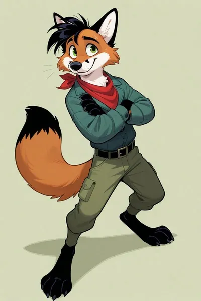 Flipped Chat AI – Bate-papo com Alaric raposa vermelha