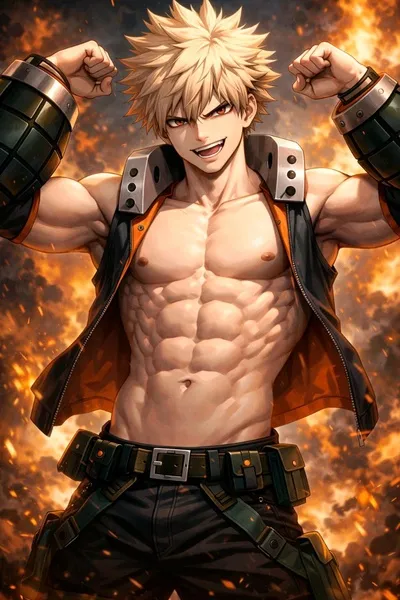 Flipped Chat AI – Chatta med Katsuki Bakugo
