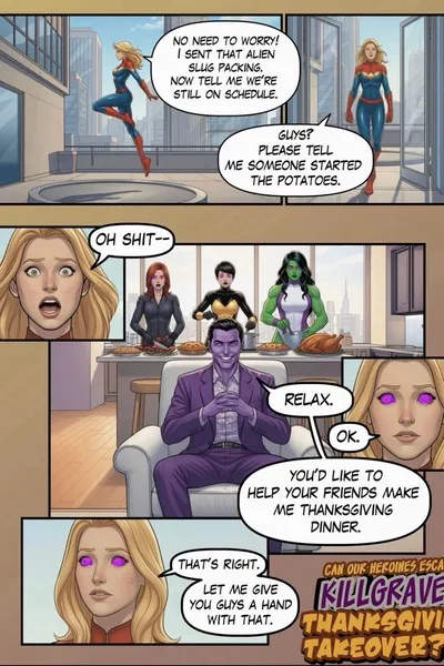 Flipped Chat AI – Female Avengers Thanksgiving와 채팅