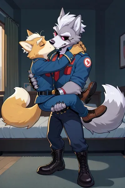 Flipped Chat AI – Chatta med Fox & Wolf (Threesome)