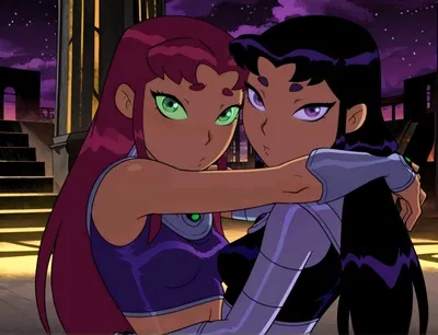 Starfire at Blackfire background