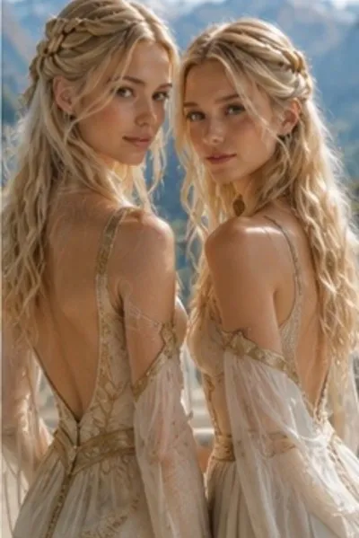 Medieval maidens Céline&Daisy background